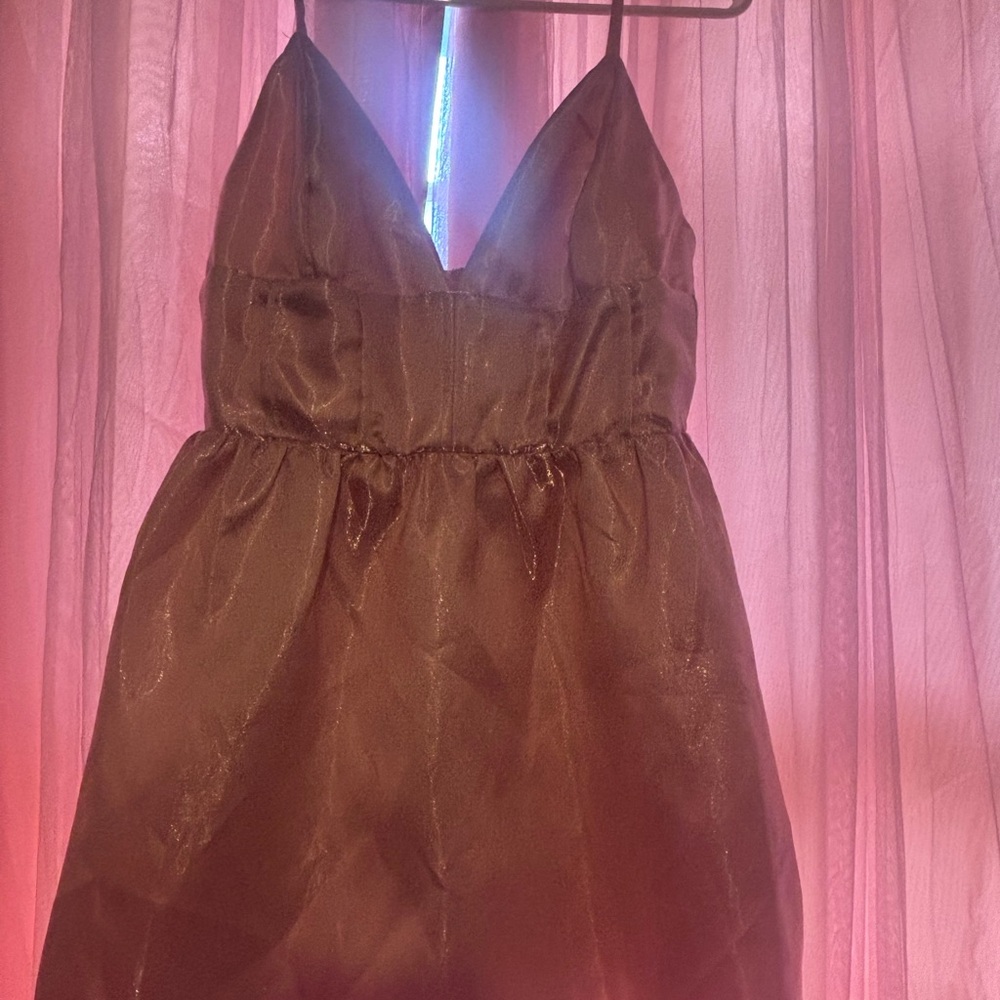 Elegant pink Spaghetti Strap Dress